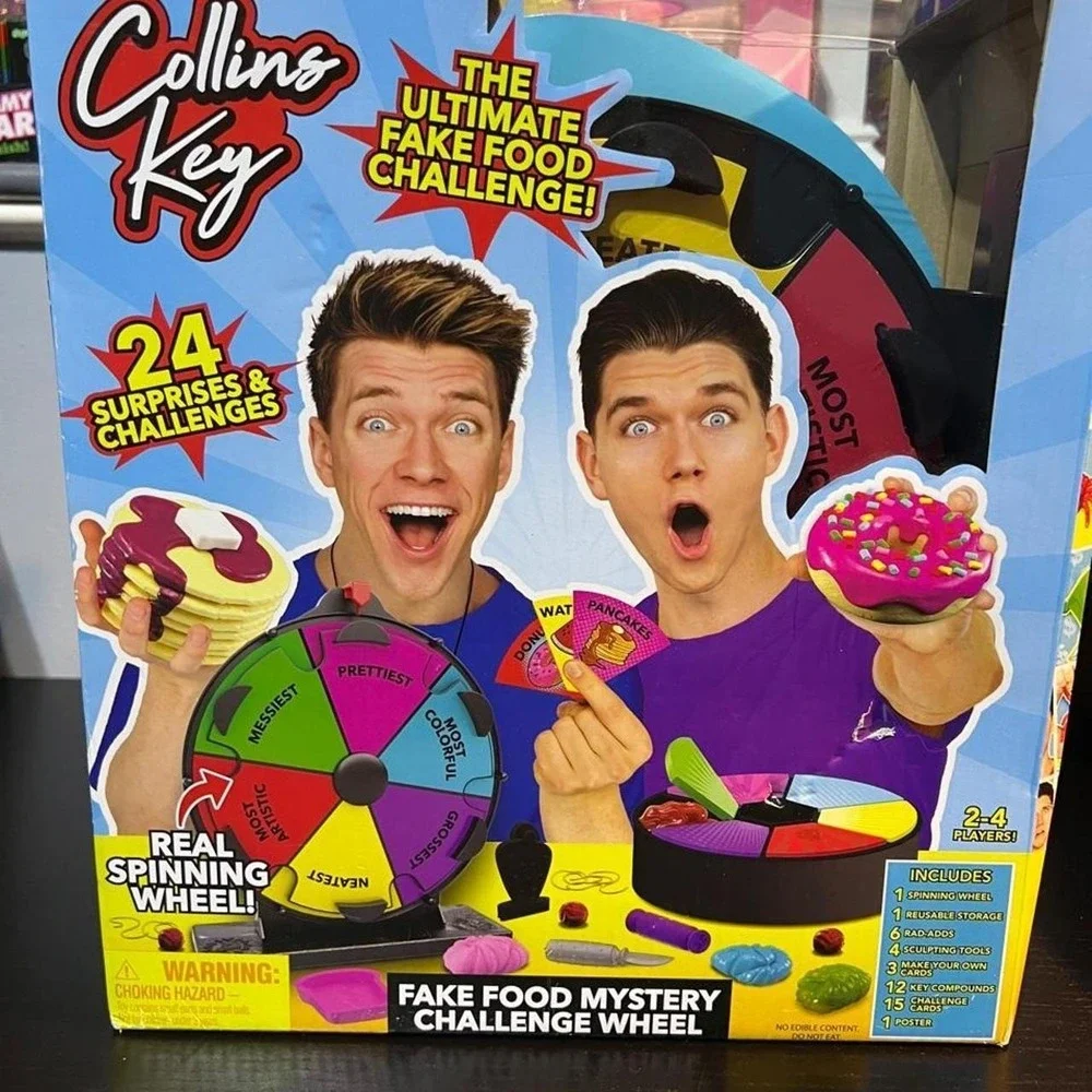 Collins Key Ultimate Fake Food Mystery Challenge Wheel Game 24 Surprises New